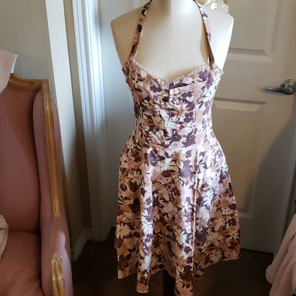Floral halter dress